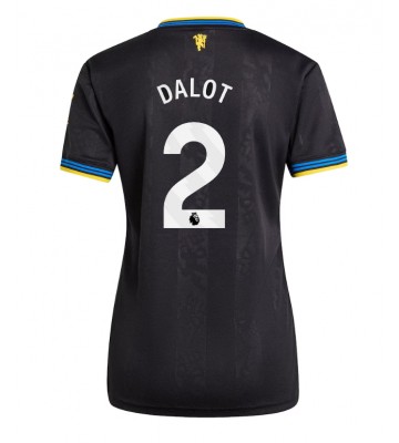 Lacne Ženy Futbalové dres Manchester United Diogo Dalot #2 2025-26 Krátky Rukáv - Tretina